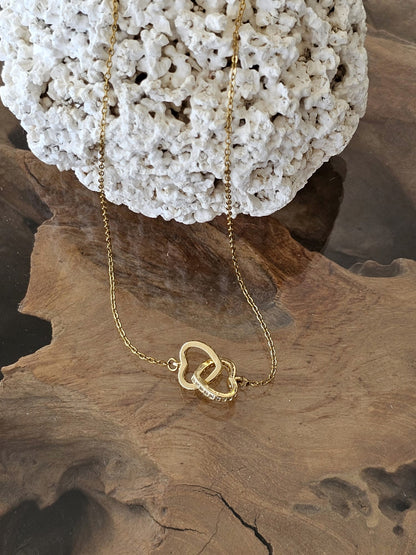 Heart in Heart - Necklace in 18k Gold Plating